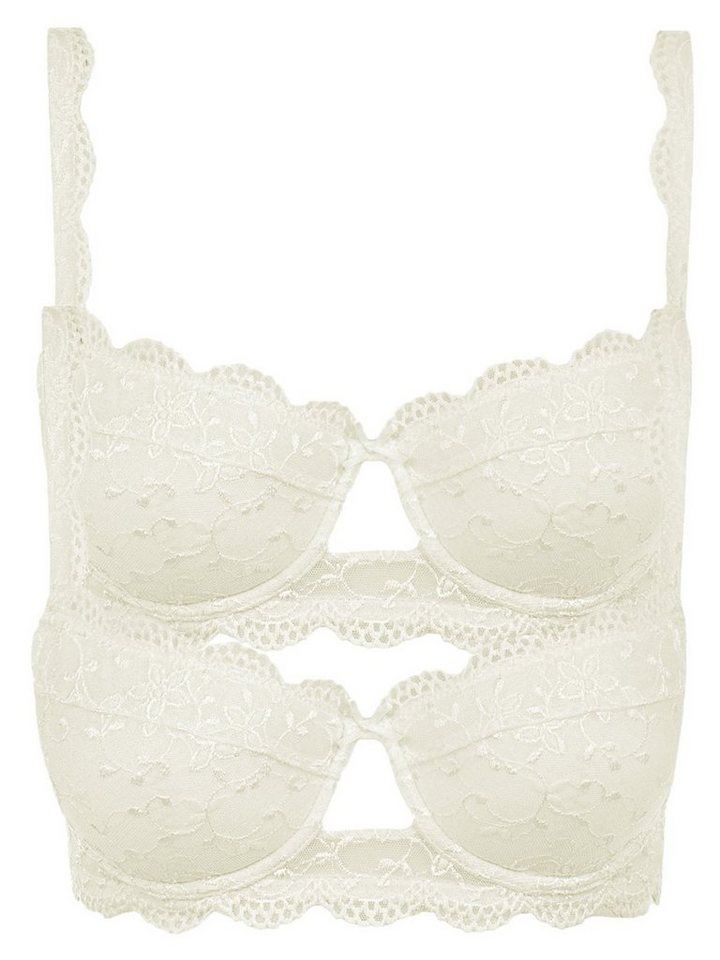 Nina Von C. Set: Schalen-BH 2er Pack Balconnet Dirndl BH Silver Edition (Spar-Set, 2-tlg) Push up Effekt von Nina Von C.