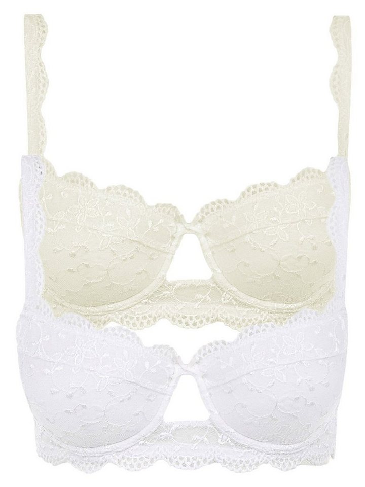 Nina Von C. Set: Schalen-BH 2er Pack Balconnet Dirndl BH Silver Edition (Spar-Set, 2-tlg) Push up Effekt von Nina Von C.