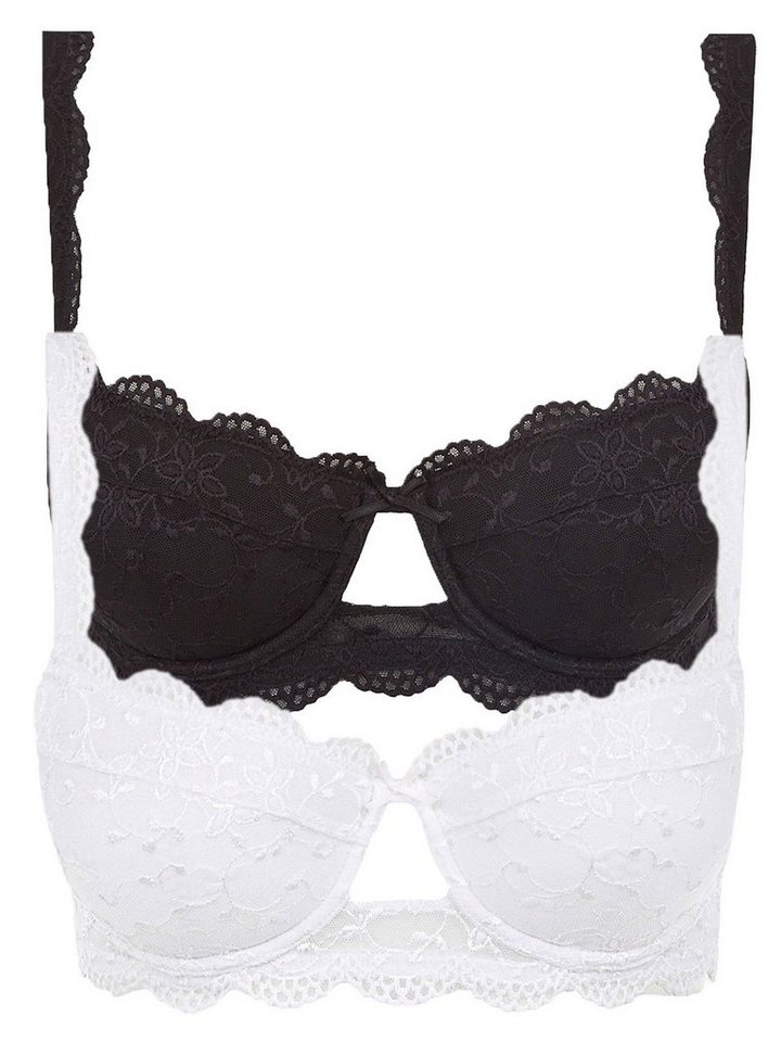 Nina Von C. Set: Schalen-BH 2er Pack Balconnet Dirndl BH Silver Edition (Spar-Set, 2-tlg) Push up Effekt von Nina Von C.