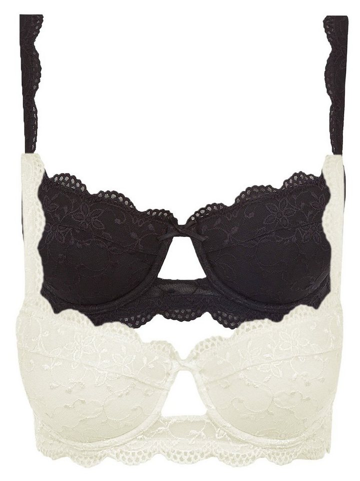 Nina Von C. Set: Schalen-BH 2er Pack Balconnet Dirndl BH Silver Edition (Spar-Set, 2-tlg) Push up Effekt von Nina Von C.