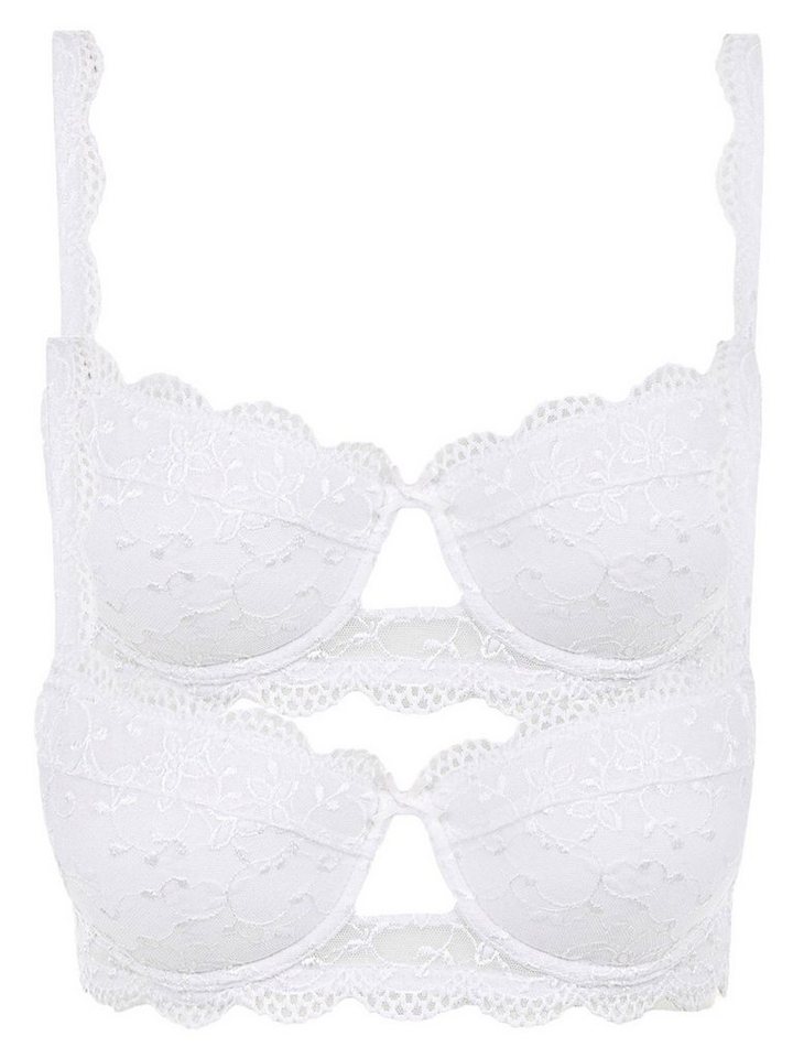 Nina Von C. Set: Schalen-BH 2er Pack Balconnet Dirndl BH Silver Edition (Spar-Set, 2-tlg) Push up Effekt von Nina Von C.