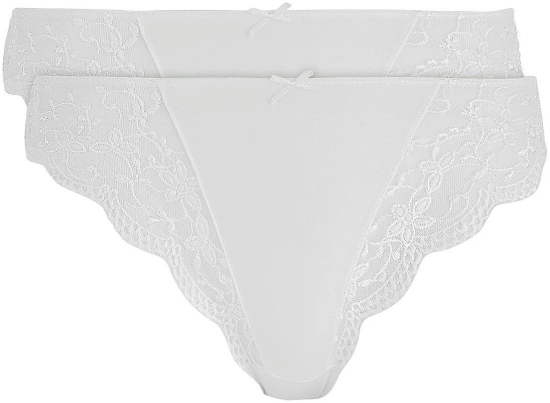 Nina Von C. String "Silver Edition" (2er Pack) eng, elastisch, bequem, feminin, pflegeleicht, mit Spitze von Nina Von C.