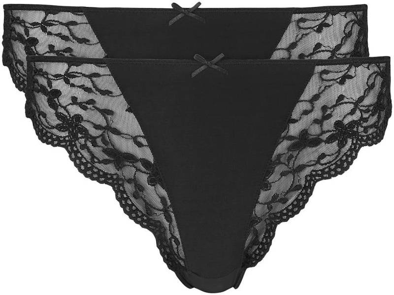 Nina Von C. String "Silver Edition" (2er Pack) eng, elastisch, bequem, feminin, pflegeleicht, mit Spitze von Nina Von C.