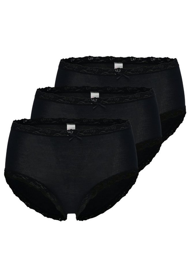 Nina Von C. Taillenslip 3er Pack Cosy (Spar-Set, 3-St) Taillen Slip - Weicher Modal-Mix, Dekorative Spitze an Bund und Bein von Nina Von C.