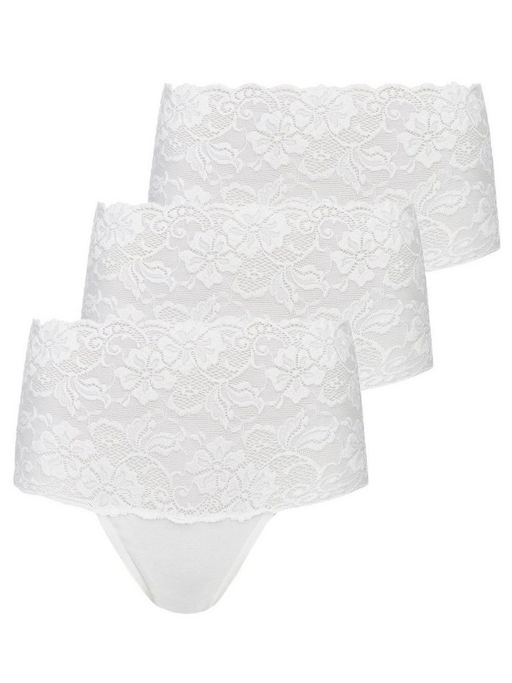 Nina Von C. Taillenslip 3er Pack Damen Taillenslip Fine Cotton (Packung, 3-St) Zwickel von Nina Von C.