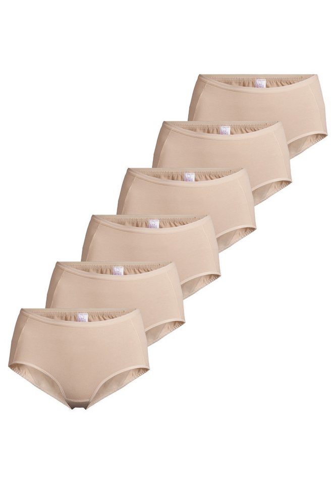 Nina Von C. Taillenslip 6er Pack Basic (Spar-Set, 6-St) Taillen Slip - Baumwolle - Atmungsaktiv von Nina Von C.