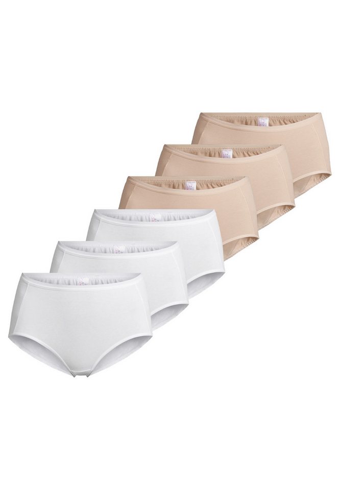 Nina Von C. Taillenslip 6er Pack Basic (Spar-Set, 6-St) Taillen Slip - Baumwolle - Atmungsaktiv von Nina Von C.