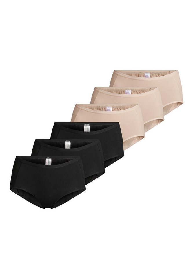 Nina Von C. Taillenslip 6er Pack Basic (Spar-Set, 6-St) Taillen Slip - Baumwolle - Atmungsaktiv von Nina Von C.