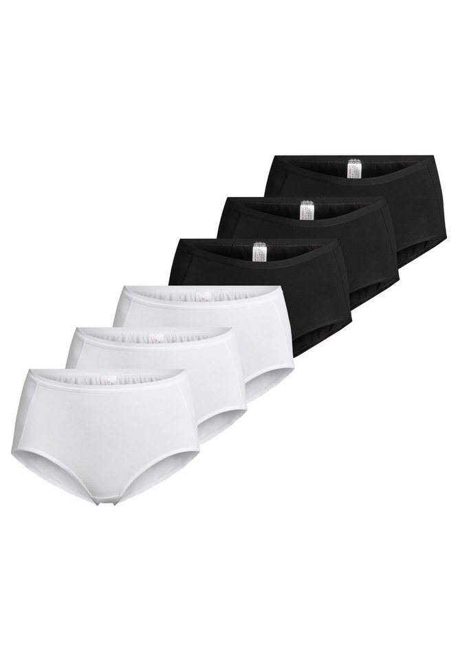 Nina Von C. Taillenslip 6er Pack Basic (Spar-Set, 6-St) Taillen Slip - Baumwolle - Atmungsaktiv von Nina Von C.