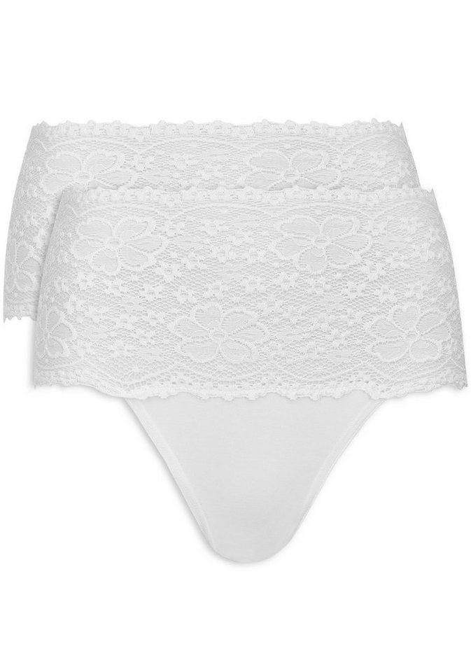 Nina Von C. Taillenslip "Millefleurs" (2er Pack) eng, elastisch, bequem, feminin, breiter Bund mit Spitze, Viskosemix von Nina Von C.