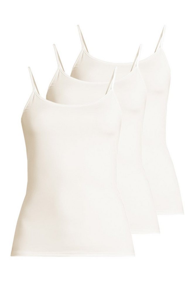 Nina Von C. Unterhemd 3er Pack Pure (Spar-Set, 3-St) Spaghetti Top - Blickdicht - Glänzende Satinbörtchen als Abschluss von Nina Von C.