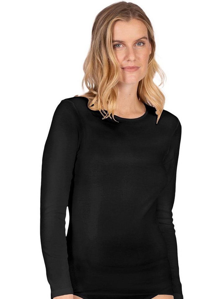 Nina Von C. Unterhemd Langarm Damen Shirt Fine Cotton (Packung, 3-St) - von Nina Von C.