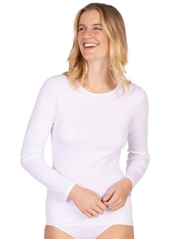 Nina Von C. Unterhemd Langarm Damen Shirt Fine Cotton (Packung, 3-St) - von Nina Von C.