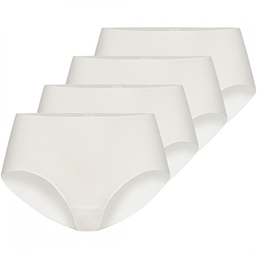 Nina von C 4 x Damen Hipster Basic Slip Sport Farben zur Auswahl, Grösse:S - 36, Farbe:Champagner von Nina von C