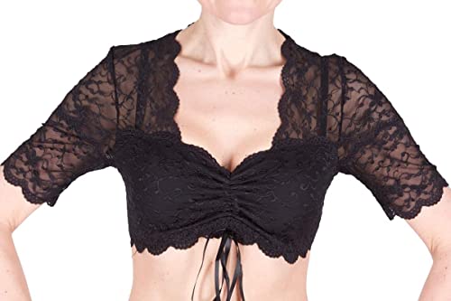 Nina von C Dirndlbluse 48463971 schwarz Spitze halbarm Größe 32 von Nina von C.