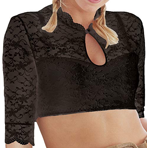 Nina von C. Damen Dirndlbluse Alicia - Schwarz Gr. 34 von Nina von C