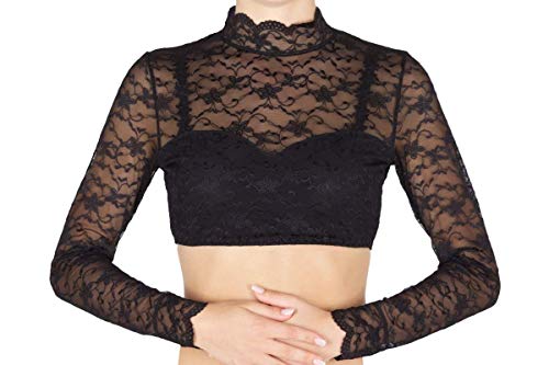 Nina von C Dirndlbluse 48470971 schwarz Spitze Langarm Größe 48 von Nina von C