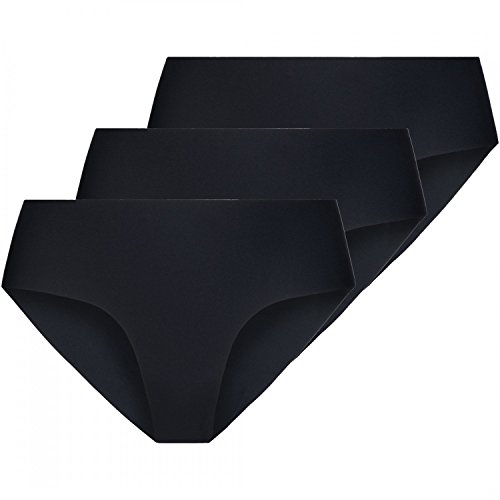 Nina von C. 3 x Damen Secret Basic Minislip Slip Sport Farben zur Auswahl, Farbe:schwarz, Grösse:38 - M von Nina von C