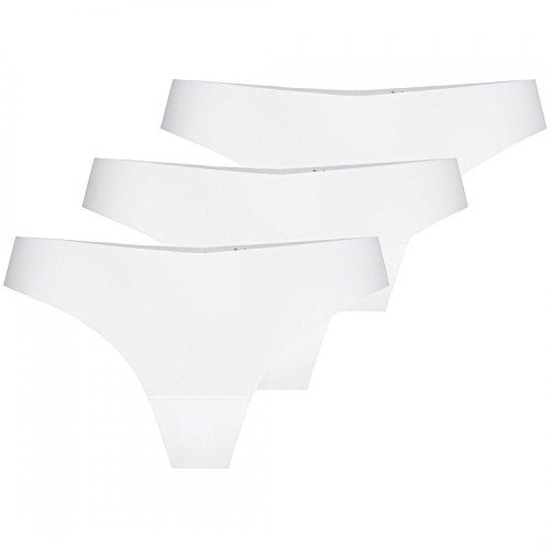 Nina von C. 3 x Damen Secret Basic String Tanga Sport Farben zur Auswahl, Farbe:Weiss, Grösse:M - 38 von Nina von C.