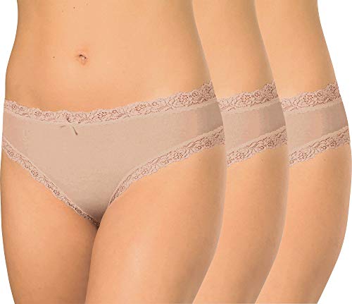 Nina von C. Damen-Slip 3er-Pack Haut Größe 38 von Nina von C.