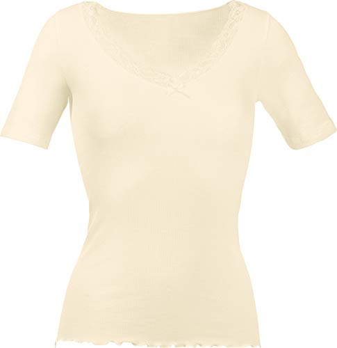 Nina von C. Damen-Unterhemd, 1/2-Arm creme Größe 42 von Nina von C