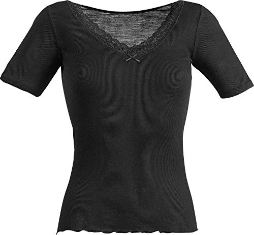 Nina von C. Damen-Unterhemd, 1/2-Arm schwarz Größe 42 von Nina von C