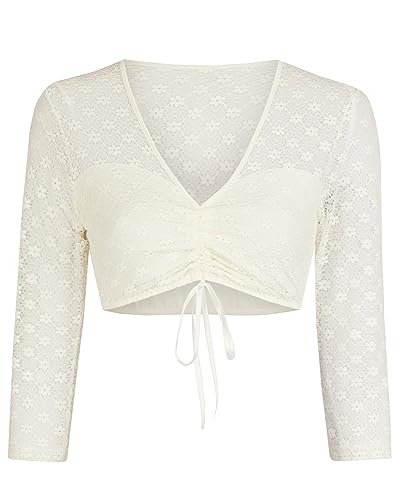 Nina von C. Dirndlbluse "Myalana" mit V-Ausschnitt 16471963 | Champagner 46 von Nina von C