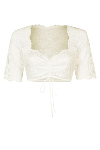 Nina von C. Halbarm Spitzen Dirndlbluse Amira 16464326 | Champagner (DE/NL/SE/PL, Numerisch, 34, Regular, Regular, Champagner) von Nina von C