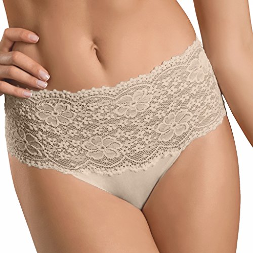 Nina von C. Millefleurs Taillenslip mit Spitzenbund Damen, Größe 44, Farbe Latte Macchiato von Nina von C