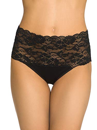Nina von C. Millefleurs Taillenslip mit Spitzenbund Damen, Größe 44, Farbe Schwarz von Nina von C