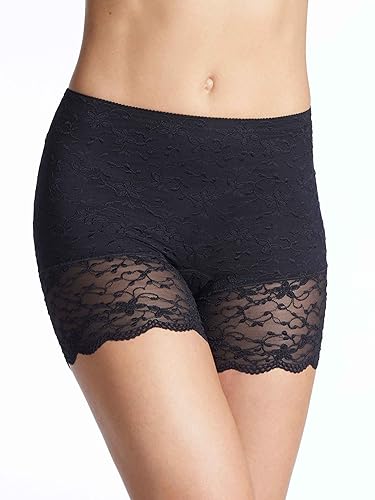 Nina von C. - Silver Edition - Damen - Long Panty - Slip - mit Stickereispitze (Schwarz, 46) von Nina von C.