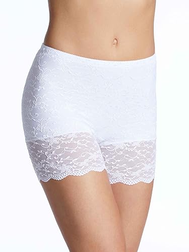 Nina von C. - Silver Edition - Damen - Long Panty - Slip - mit Stickereispitze (Weiß, 44) von Nina von C