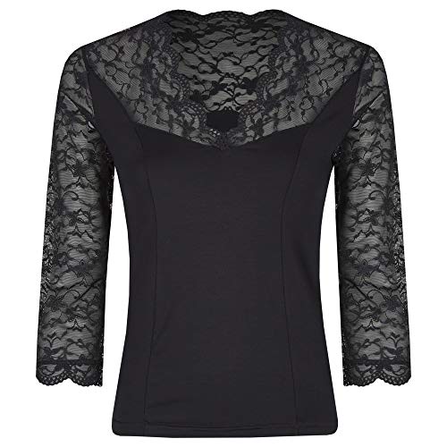 Nina von C. - Silver Edition - Spitzenshirt 3/4 Arm (36 Schwarz) von Nina von C