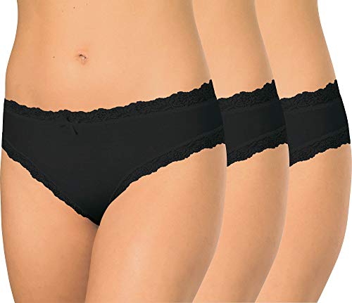 Nina von C. Damen-Slip 3er-Pack schwarz Größe 36 von Nina von C.