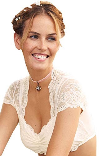 Nina von C. Spitzen Damen Dirndlbluse Rena 16462718 | Champagner Gr. 38 von Nina von C
