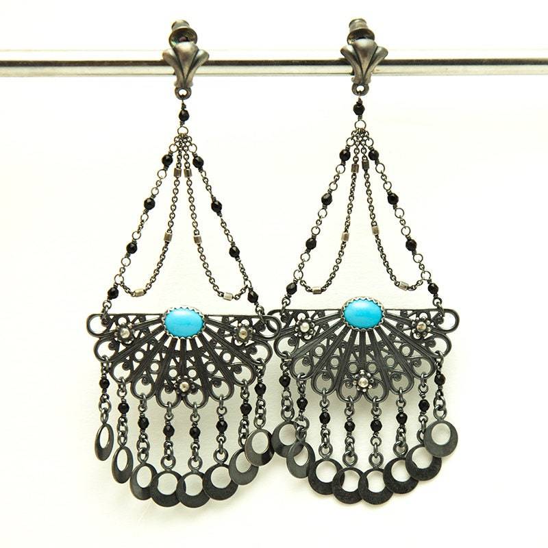 Fächer Kronleuchter Ohrringe von NinaNovaDesign