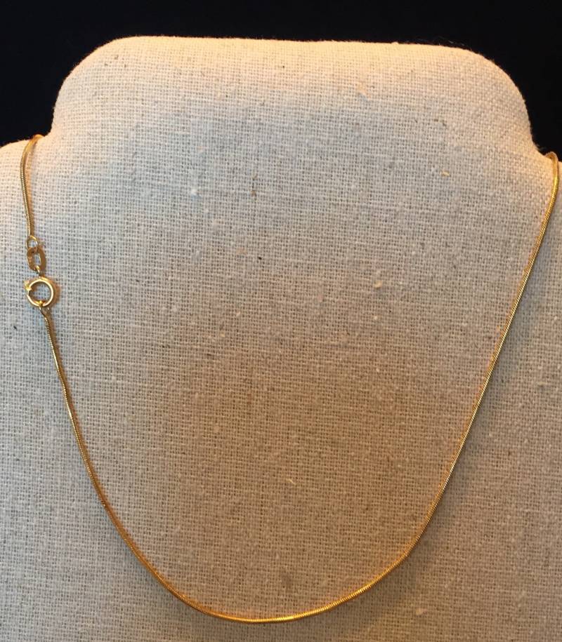 18K Gold Schlangenkette Halskette - 17 Zoll von NinaRioJewelry