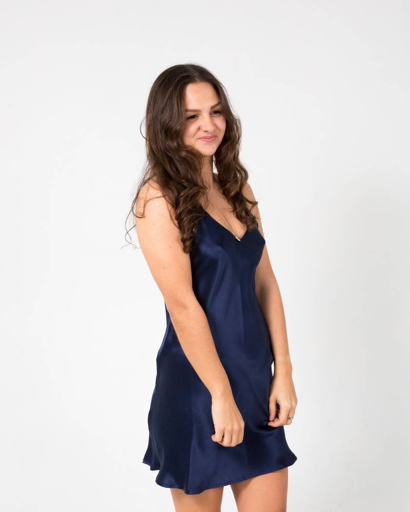 Marineseide Slip Kleid von NinaRoseSilk