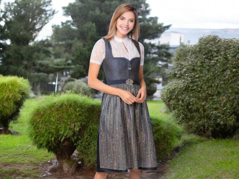 Dirndl Klara Gr. De 40 Blau/Dunkelblaues Dirndlkleid Rocklänge 70 cm Begrenzte Premium Selection Muster Kleid Von Trachtenhans von NinaSchnaeppchenShop