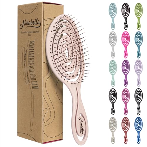 Ninabella Haarbürste ohne Ziepen für Damen und Herren - Entwirrbürste auch für Locken & Lange Haare - Einzigartige Profi Detangler-Bürste mit Spiralfeder Rotgold Ninabella Haarbürste ohne Ziepen für Damen und Herren - Entwirrbürste auch für Locken & Lange Haare - Einzigartige Profi Detangler-Bürste mit Spiralfeder Rotgold von Ninabella