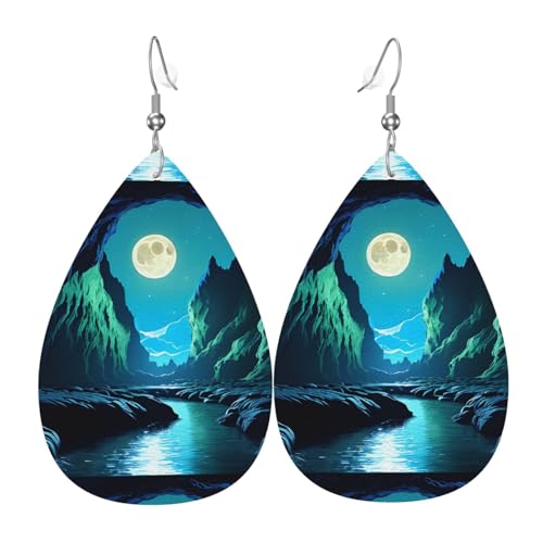 Wasser-Mondhöhle Leder-Ohrring-Paare Tropfen-Kunstleder-Ohrringe Set für Frauen leichte Leder-Hängeohrringe von Ninainaid