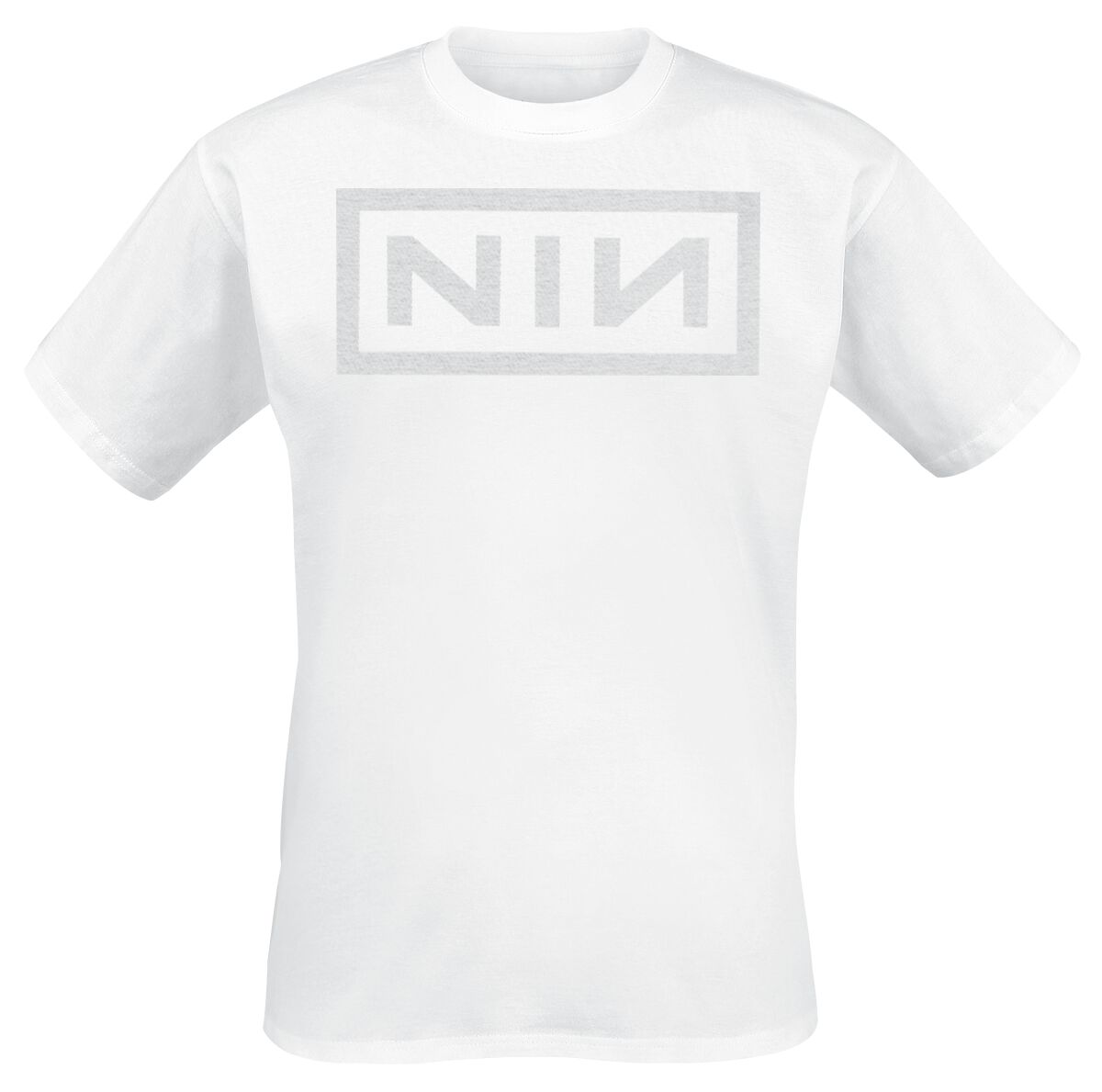 Nine Inch Nails Classic Logo T-Shirt weiß in XL von Nine Inch Nails