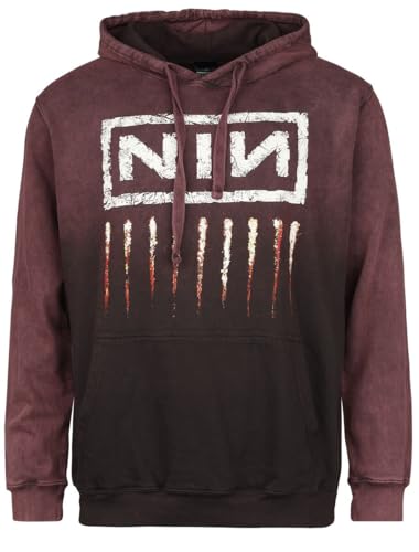 Nine Inch Nails Downward Spiral Männer Kapuzenpullover dunkelrot L 100% Baumwolle Band-Merch, Bands von Nine Inch Nails