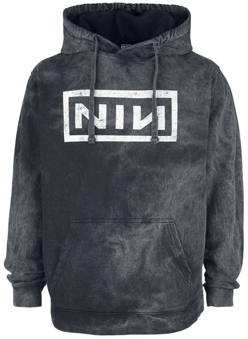 Nine Inch Nails Kapuzenpullover - Big Logo - S bis M - für Männer - Größe S - charcoal  - Lizenziertes Merchandise! von Nine Inch Nails