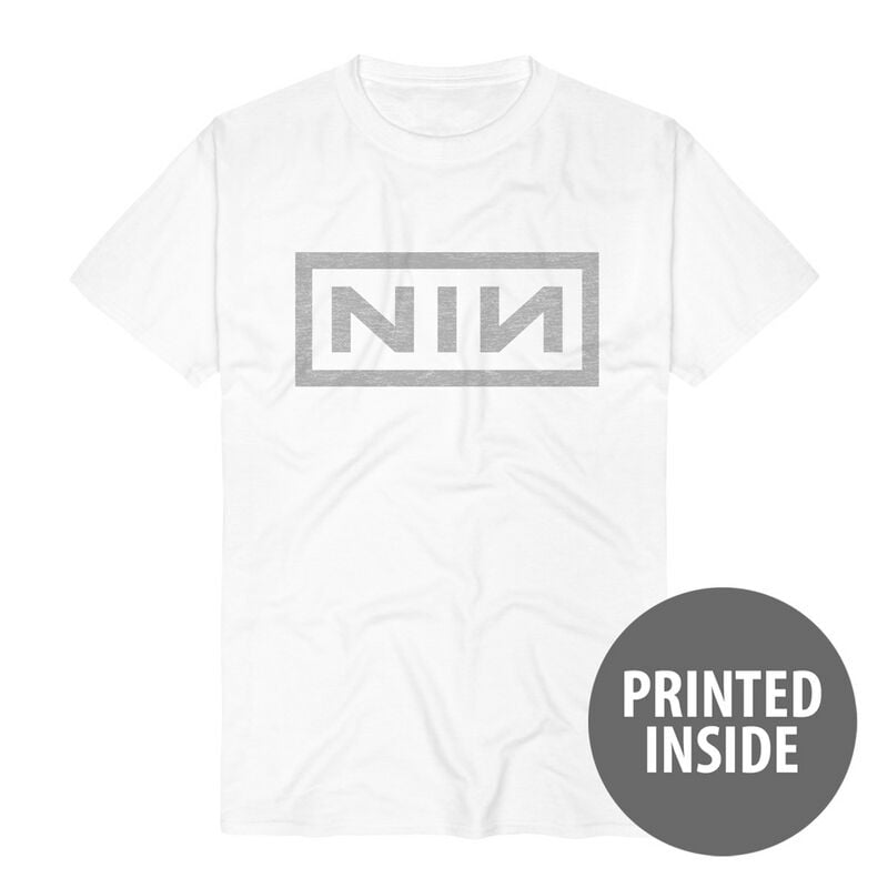 Nine Inch Nails T-Shirt - Core Logo - S bis 3XL - für Männer - Größe L - weiß  - Lizenziertes Merchandise! von Nine Inch Nails