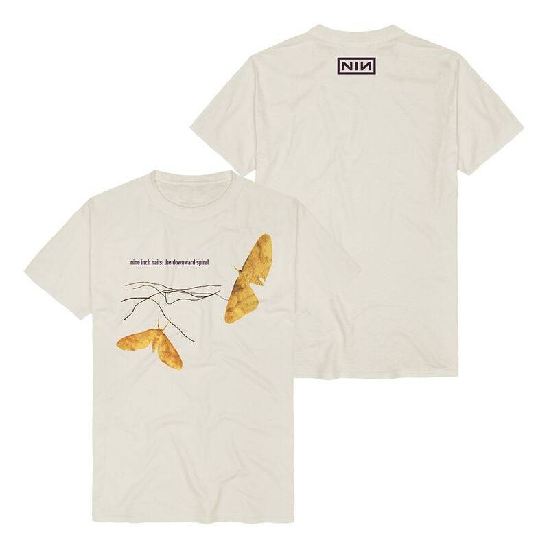 Nine Inch Nails T-Shirt - The downward spiral moth - S bis 3XL - für Männer - Größe XL - natur  - Lizenziertes Merchandise! von Nine Inch Nails