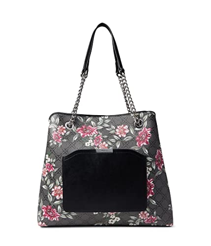 Nine West Canbury Carryall, Tiefschwarzes Logo mit Blumenmuster, Einheitsgröße von NINE WEST