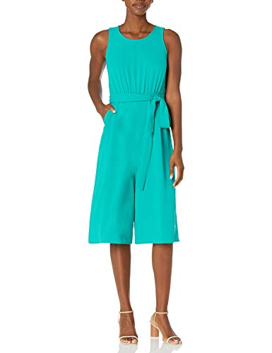 Nine West Damen Belted Crop Crepe Jumpsuit Freizeitkleidung, 10 Stück, 46 von NINE WEST