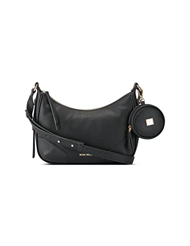 NINE WEST Damen Brooklyn Top Zip Handtasche, Crossbody, Satchel, Tote, Wallet, Schwarz von NINE WEST