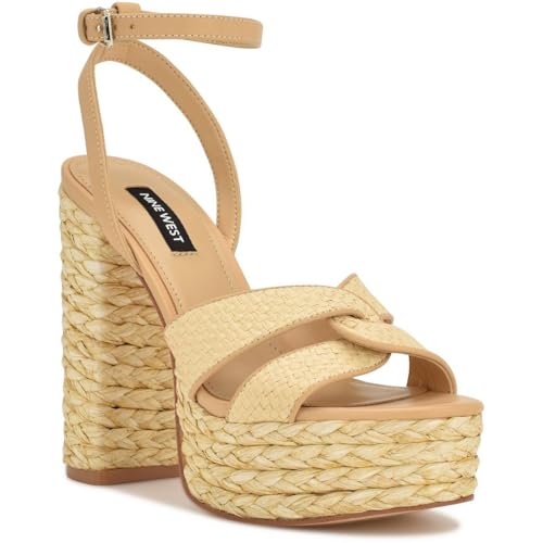 Nine West Damen Sandalen mit Absatz Hayya Natur 42 von Nine West